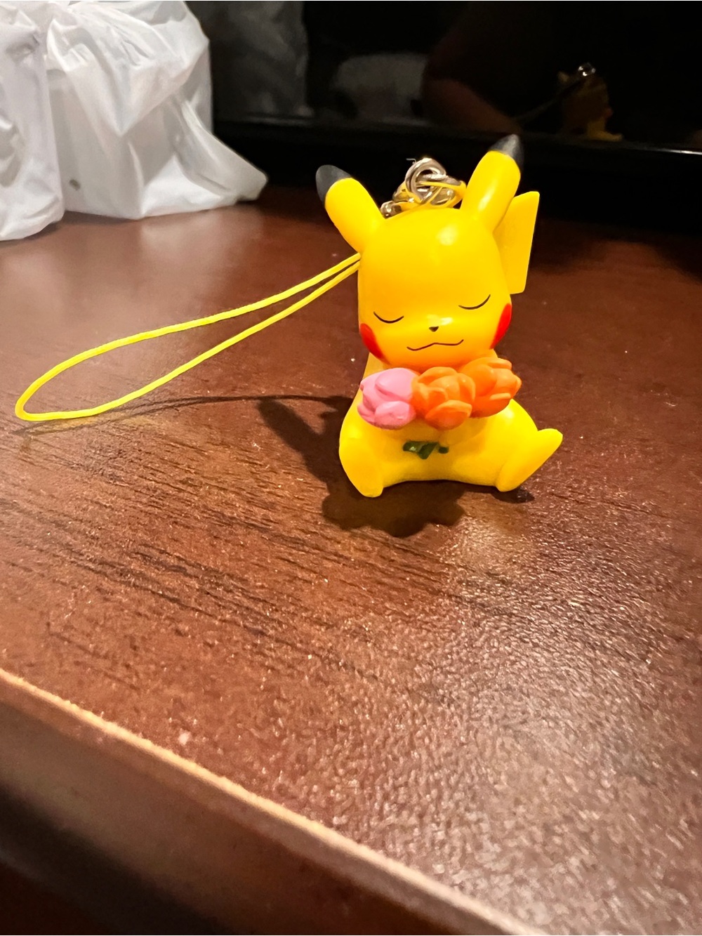 Pikachu Flower Keychain Charm